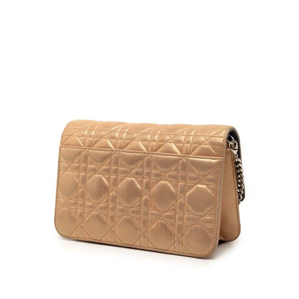 CHRISTIAN DIOR Gold Leather Shoulder Bag - Picture 2 of 7